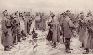http://en.wikipedia.org/wiki/File:Illustrated_London_News_-_Christmas_Truce_1914.jpg